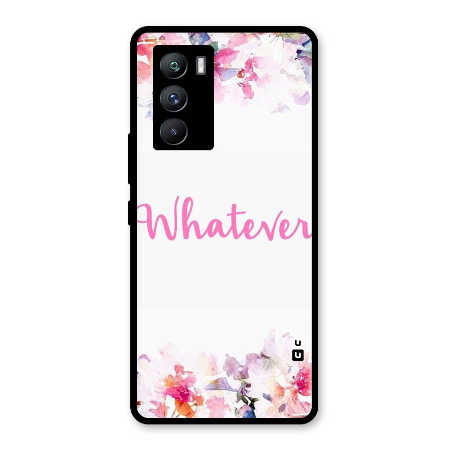 Flower Whatever Glass Back Case for Vivo iQOO 9 SE