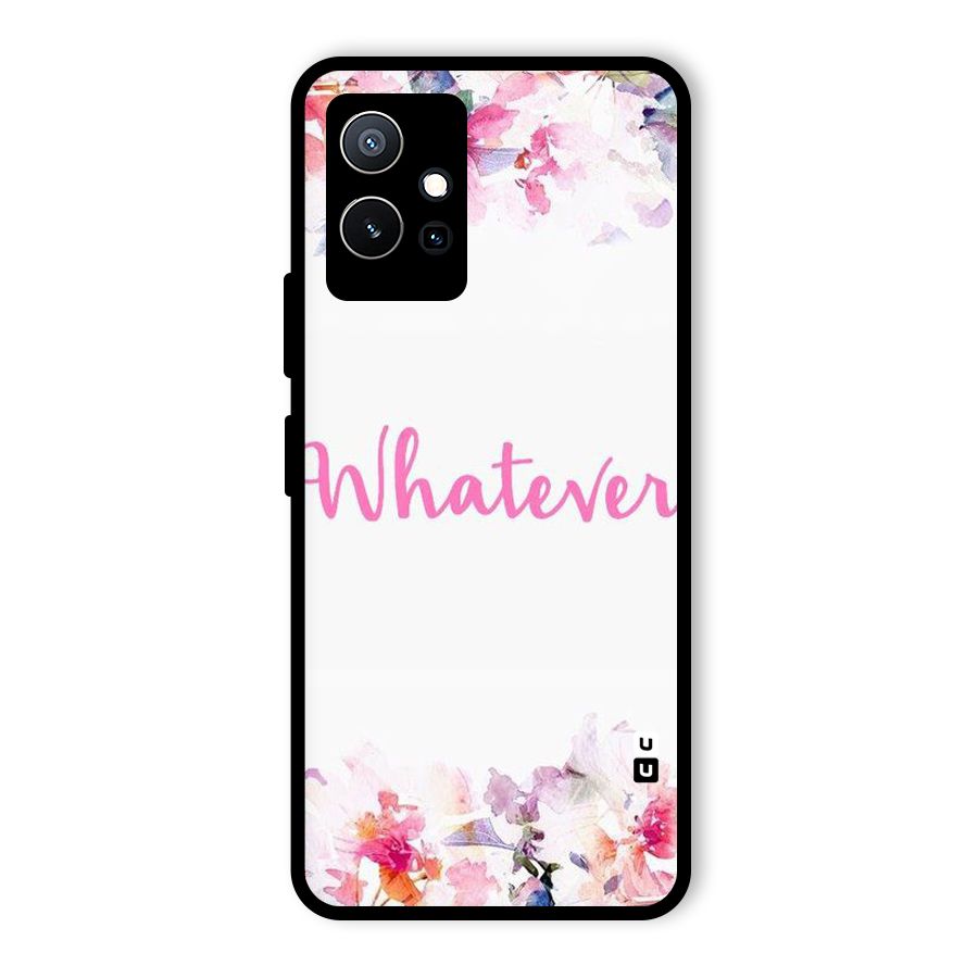 Flower Whatever Glass Back Case for Vivo iQOO Z6