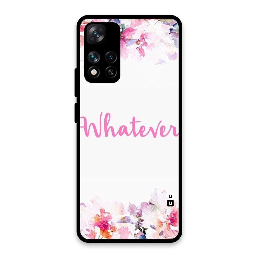 Flower Whatever Glass Back Case for Xiaomi 11i HyperCharge 5G