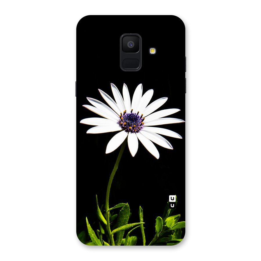 Flower White Spring Back Case for Galaxy A6 (2018)
