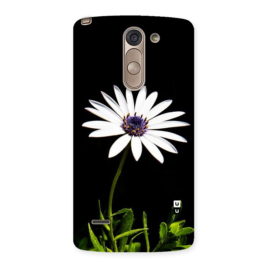 Flower White Spring Back Case for LG G3 Stylus