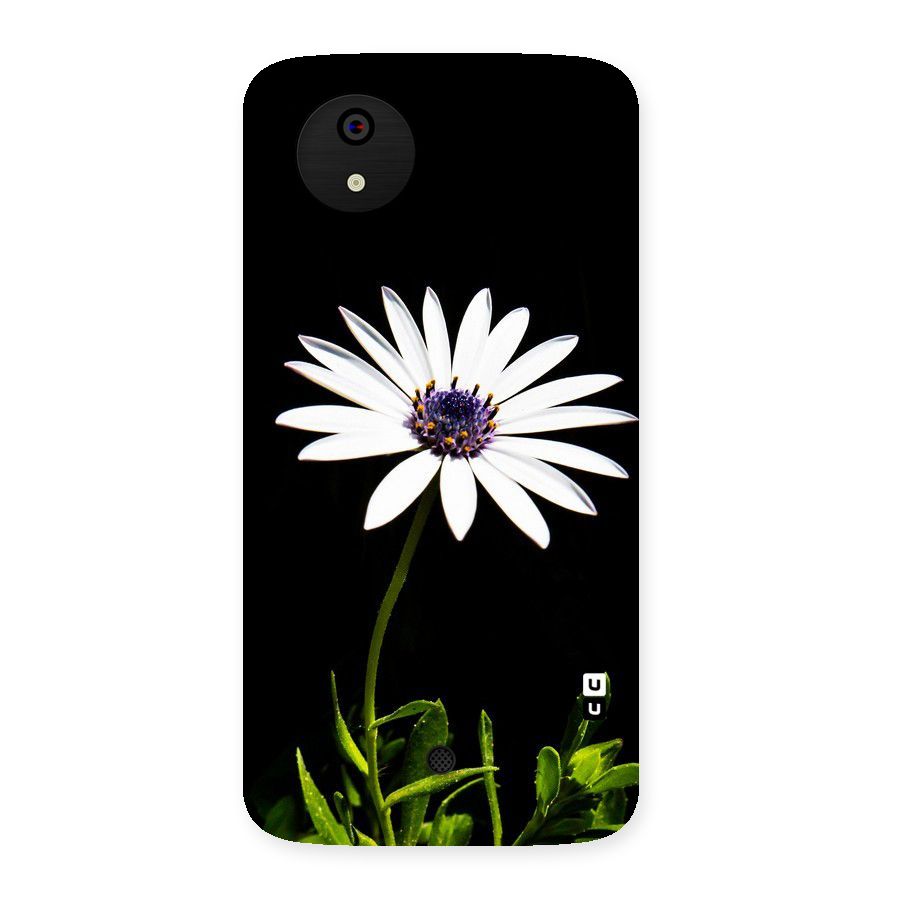 Flower White Spring Back Case for Micromax Canvas A1