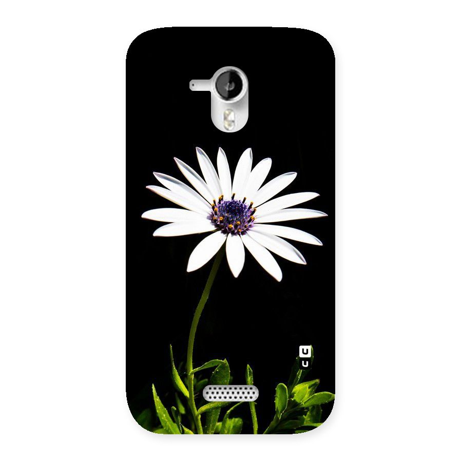 Flower White Spring Back Case for Micromax Canvas HD A116