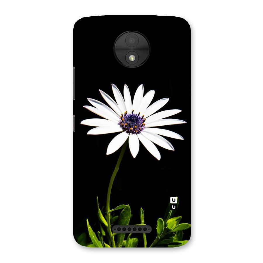 Flower White Spring Back Case for Moto C