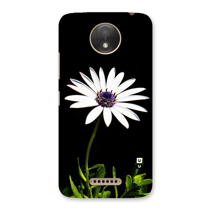 Flower White Spring Back Case for Moto C Plus