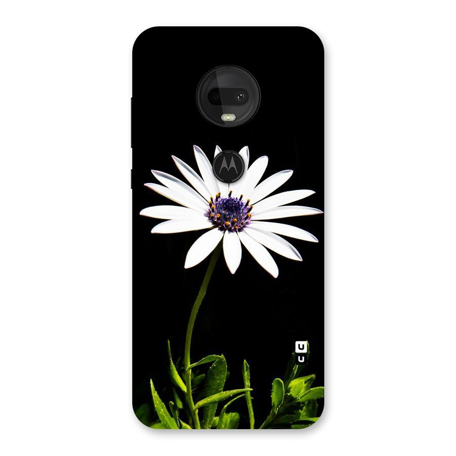 Flower White Spring Back Case for Moto G7