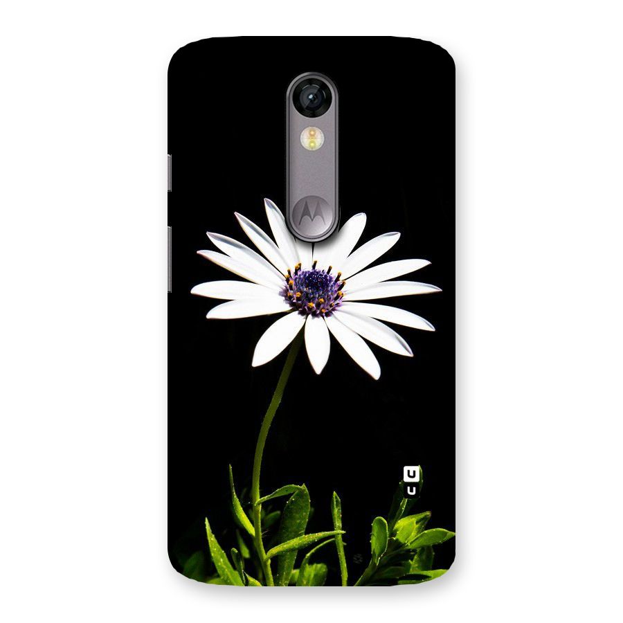 Flower White Spring Back Case for Moto X Force