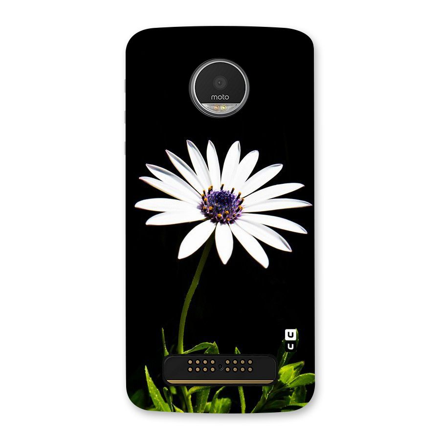 Flower White Spring Back Case for Moto Z Play