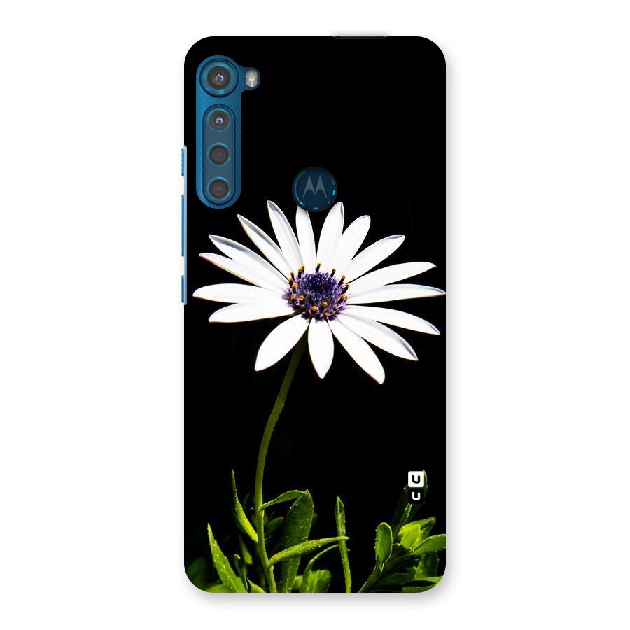 Flower White Spring Back Case for Motorola One Fusion Plus