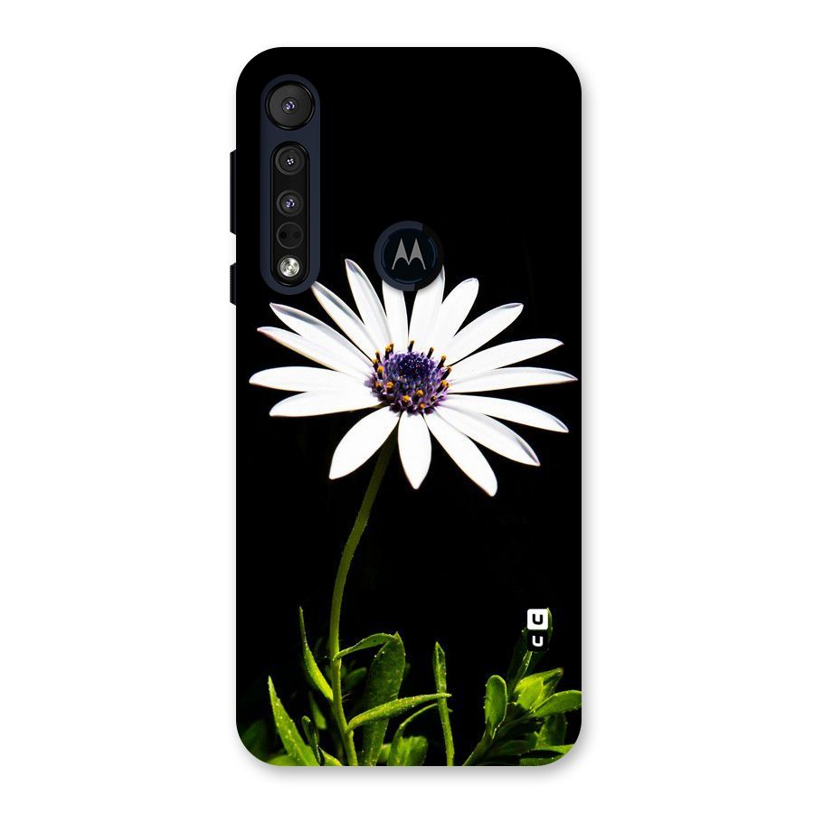Flower White Spring Back Case for Motorola One Macro