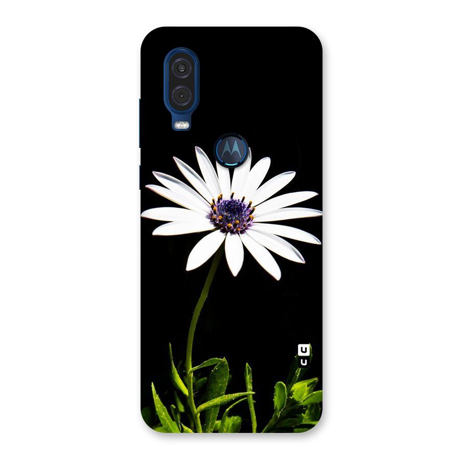 Flower White Spring Back Case for Motorola One Vision