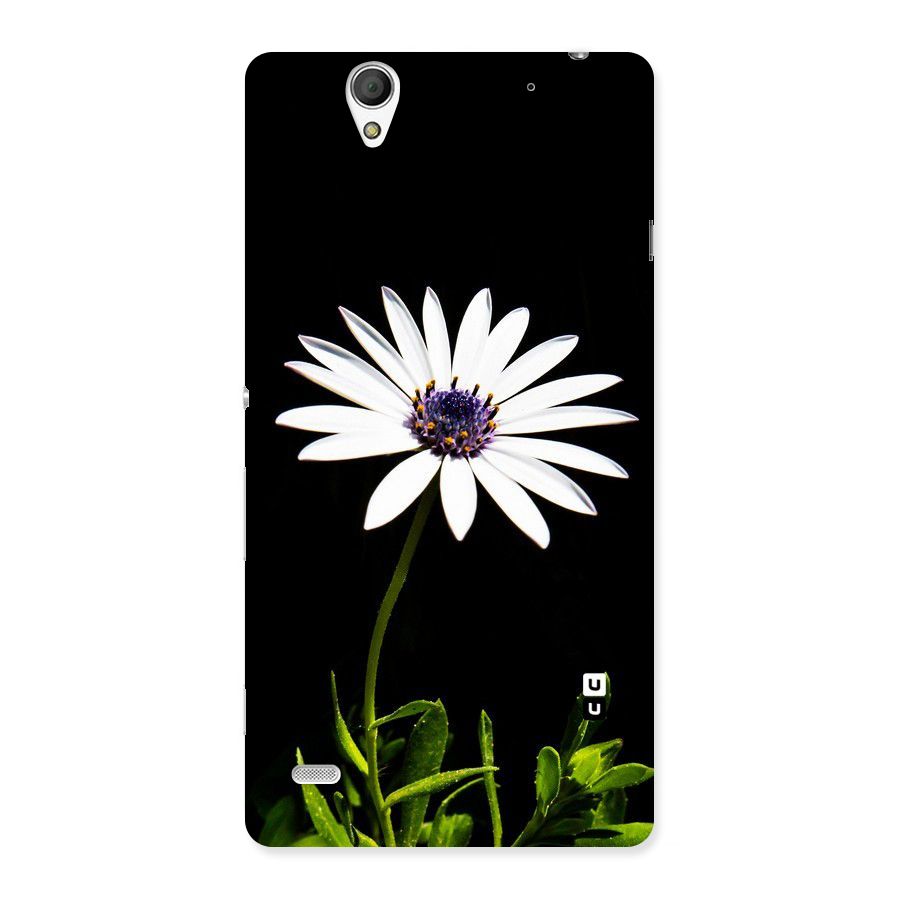Flower White Spring Back Case for Sony Xperia C4