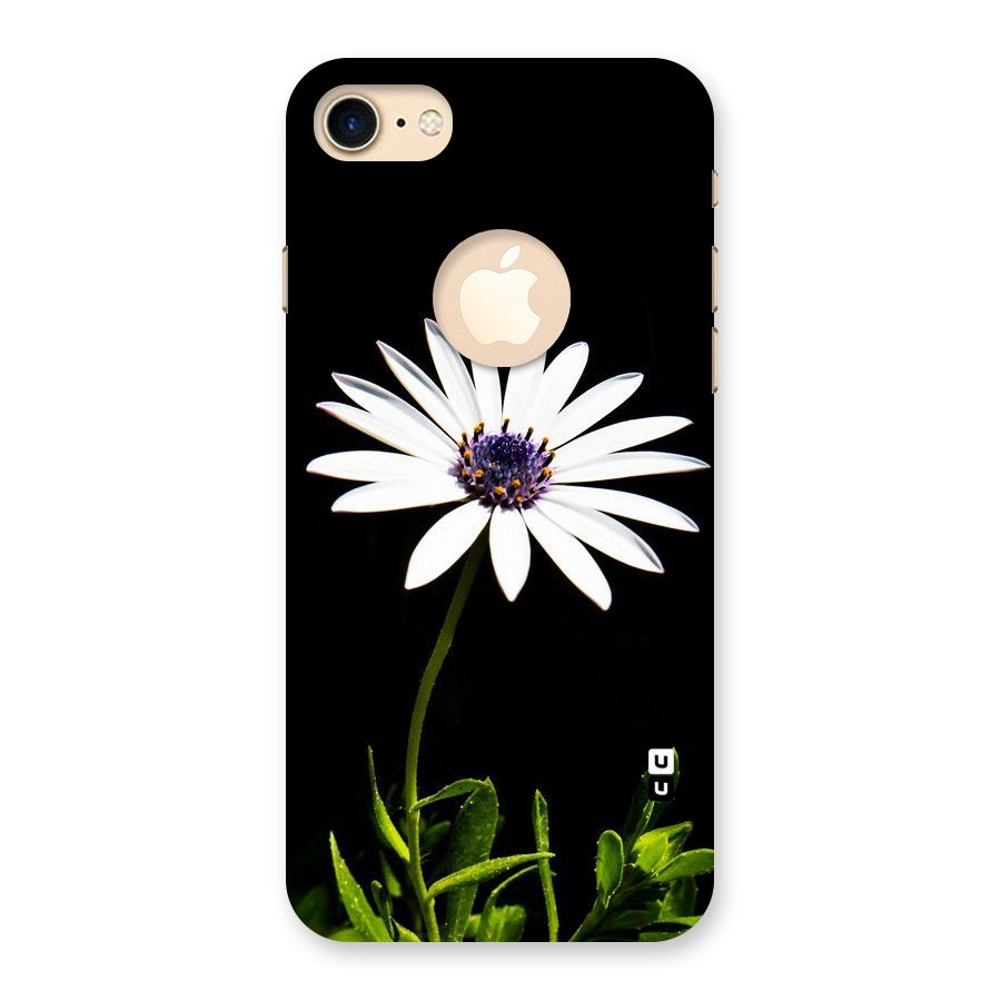 Flower White Spring Back Case for iPhone 7 Logo Cut