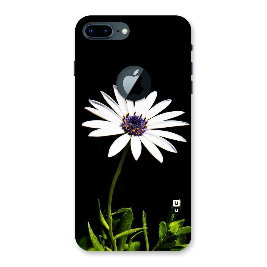 Flower White Spring Back Case for iPhone 7 Plus Logo Cut