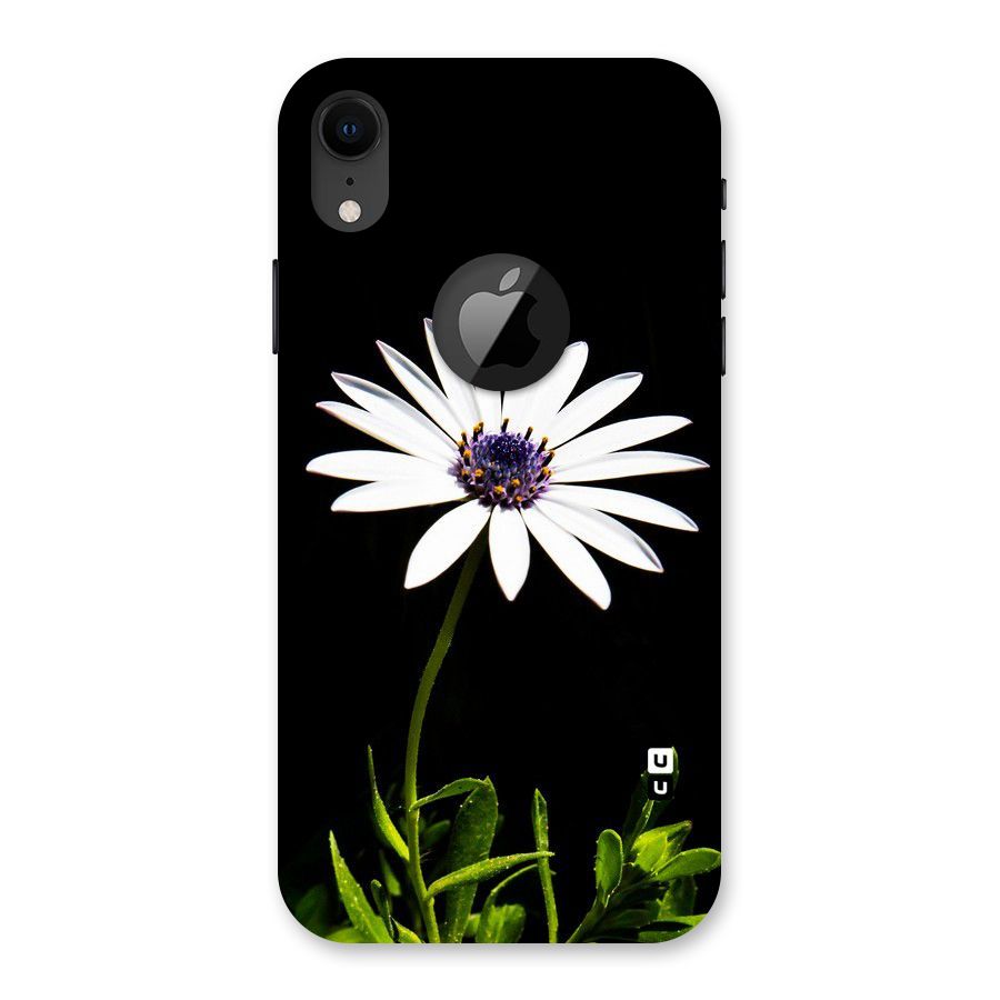 Flower White Spring Back Case for iPhone XR Logo Cut
