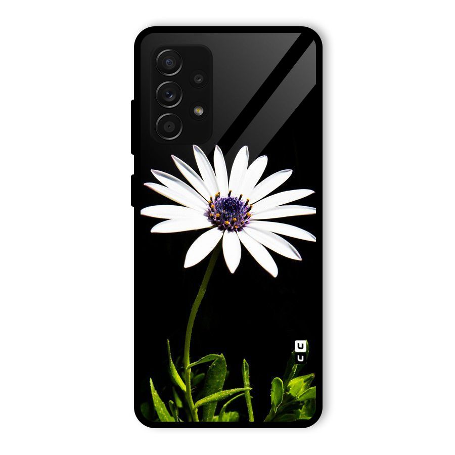 Flower White Spring Glass Back Case for Galaxy A53 5G