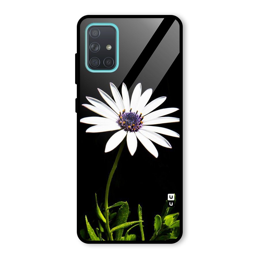 Flower White Spring Glass Back Case for Galaxy A71