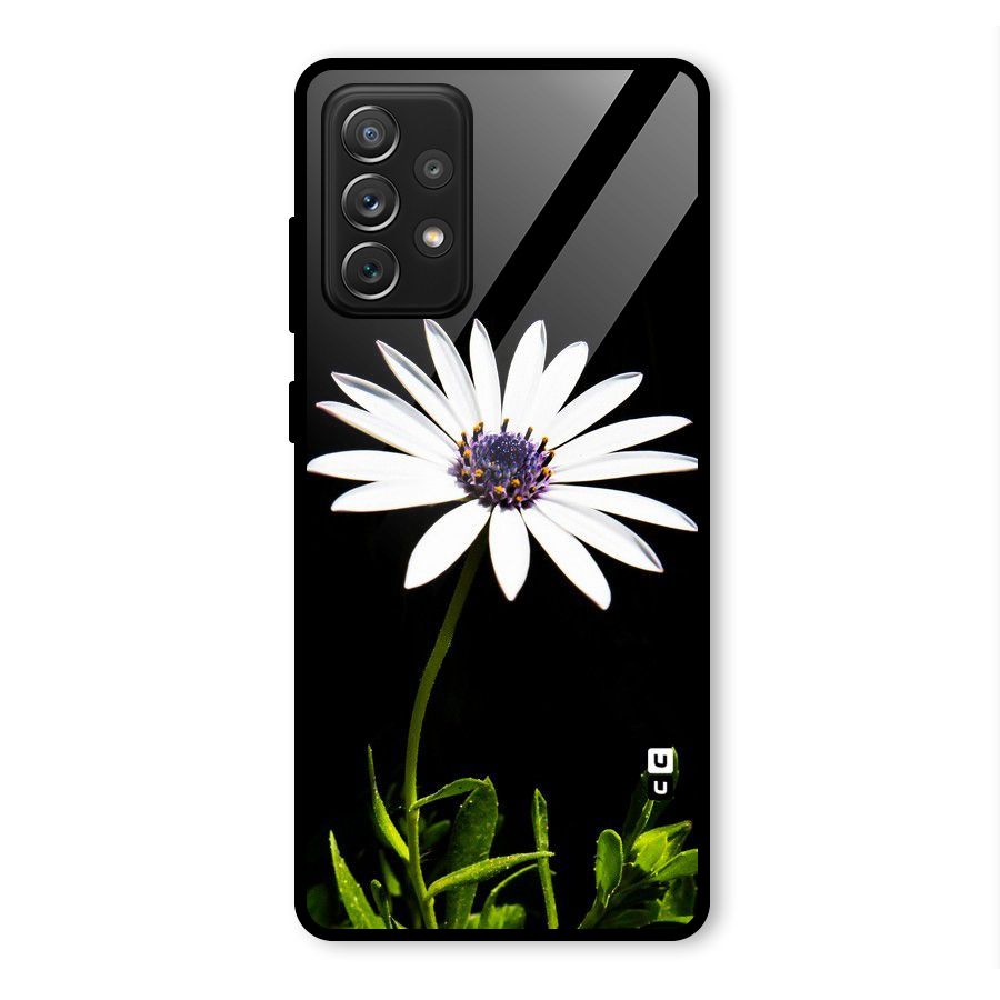 Flower White Spring Glass Back Case for Galaxy A72