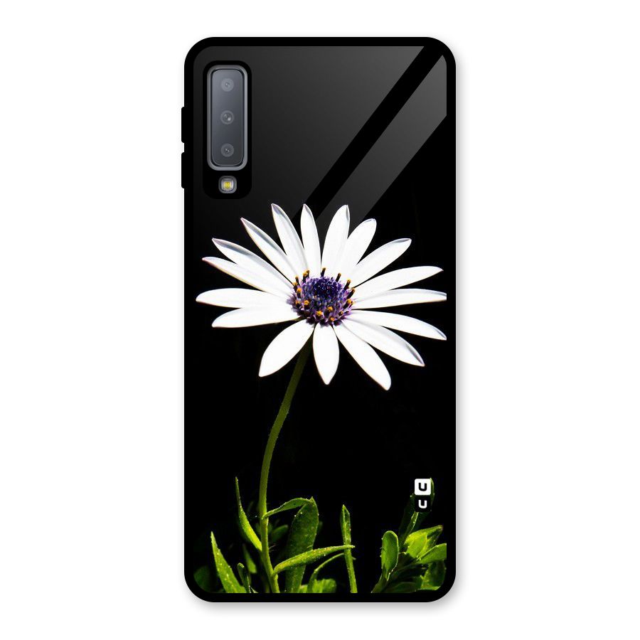 Flower White Spring Glass Back Case for Galaxy A7 (2018)
