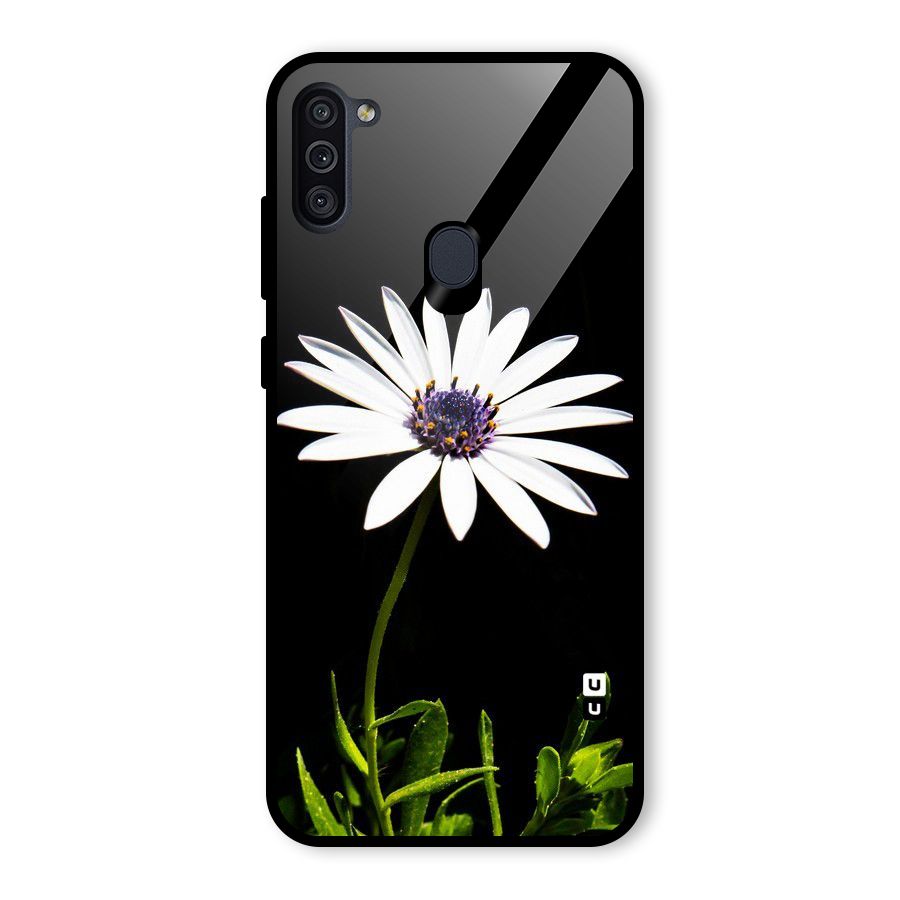 Flower White Spring Glass Back Case for Galaxy M11