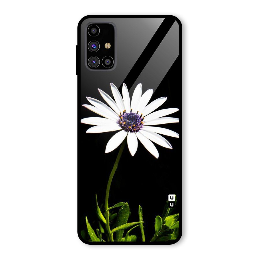 Flower White Spring Glass Back Case for Galaxy M31s
