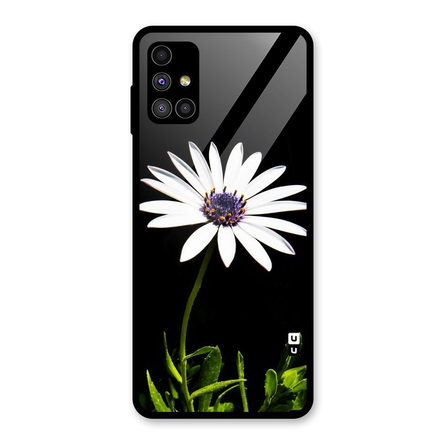 Flower White Spring Glass Back Case for Galaxy M51