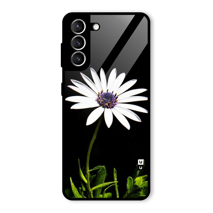 Flower White Spring Glass Back Case for Galaxy S21 5G