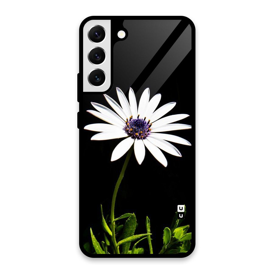 Flower White Spring Glass Back Case for Galaxy S22 Plus 5G