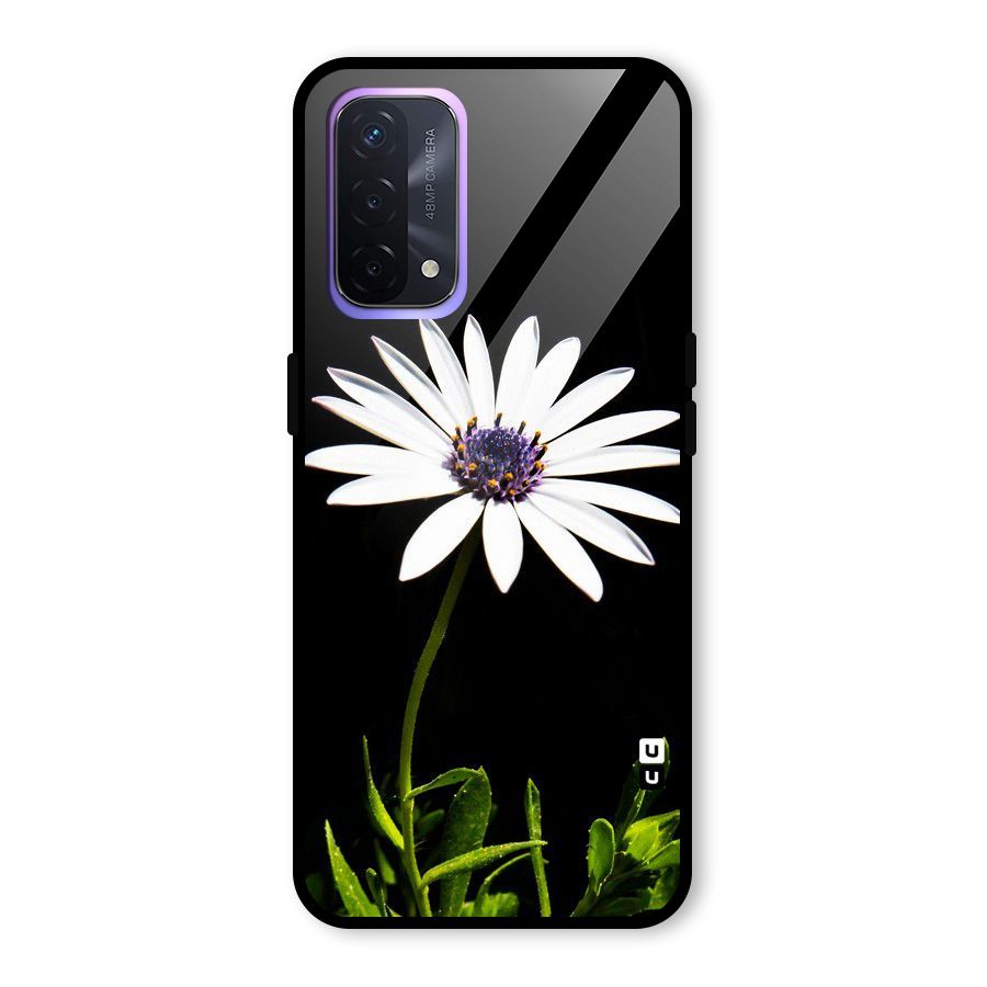 Flower White Spring Glass Back Case for Oppo A74 5G