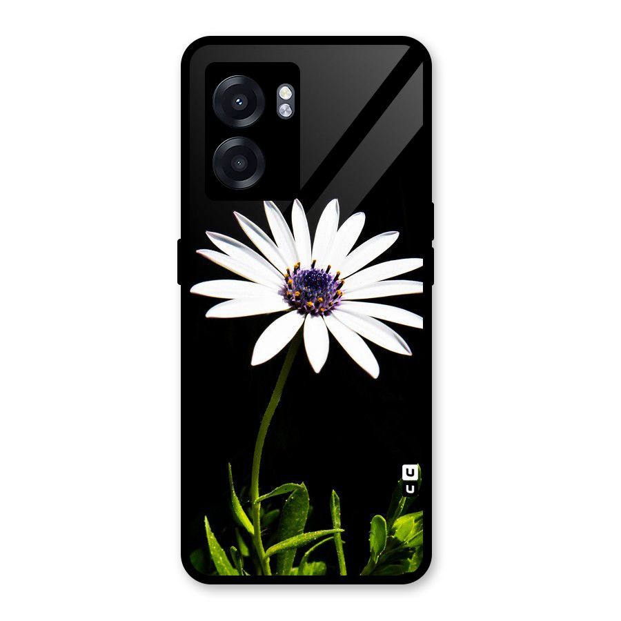 Flower White Spring Glass Back Case for Oppo K10 (5G)