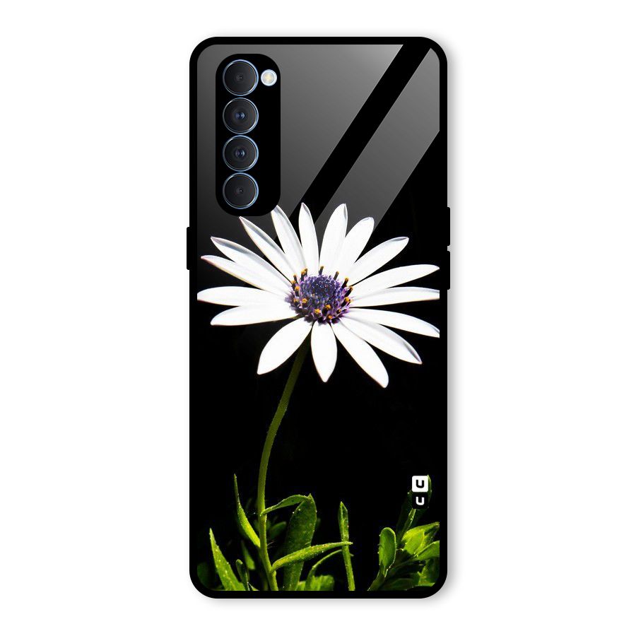 Flower White Spring Glass Back Case for Oppo Reno4 Pro