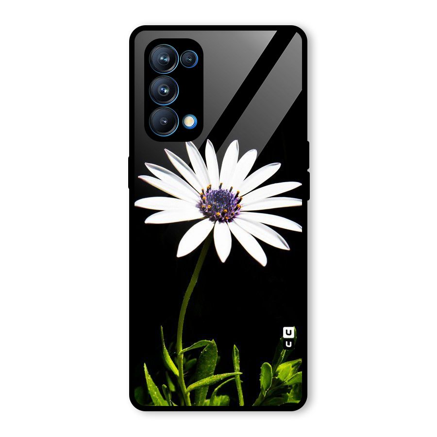 Flower White Spring Glass Back Case for Oppo Reno5 Pro 5G