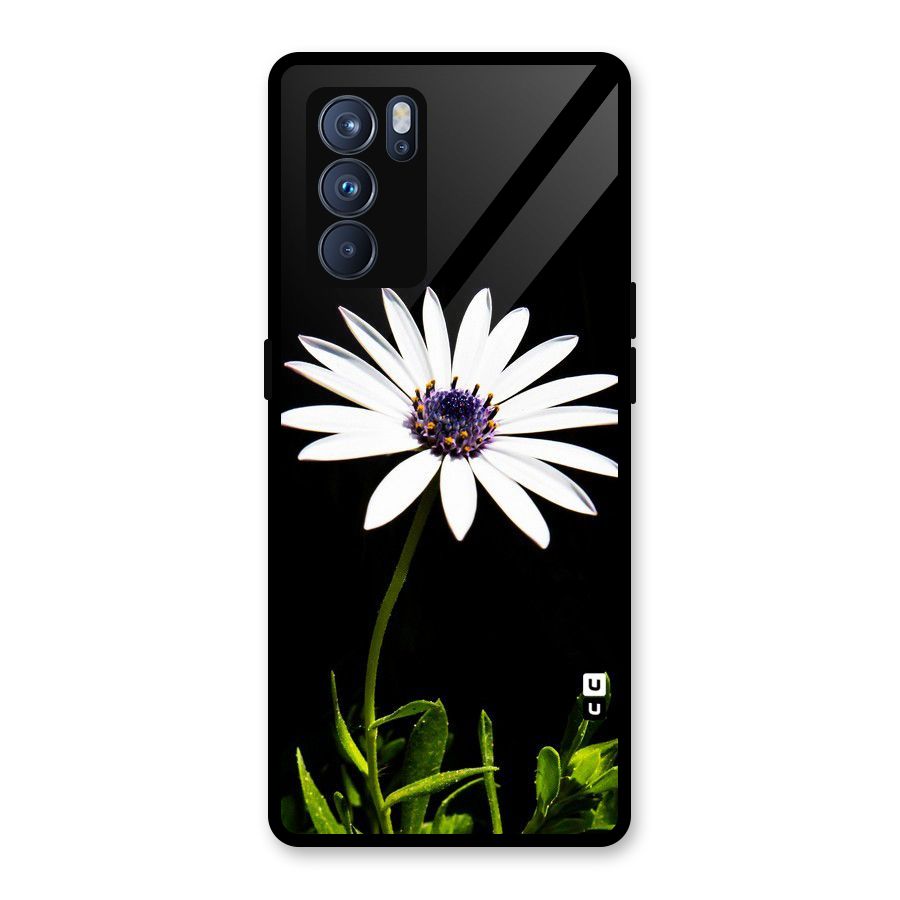 Flower White Spring Glass Back Case for Oppo Reno6 Pro 5G