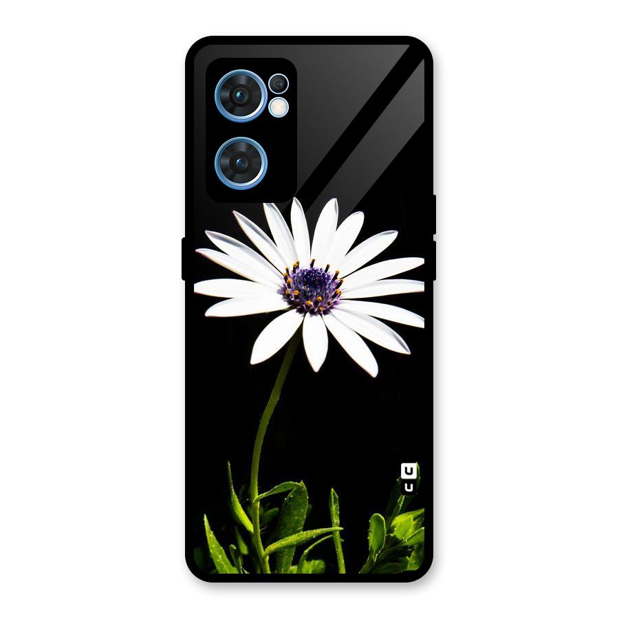 Flower White Spring Glass Back Case for Oppo Reno7 5G