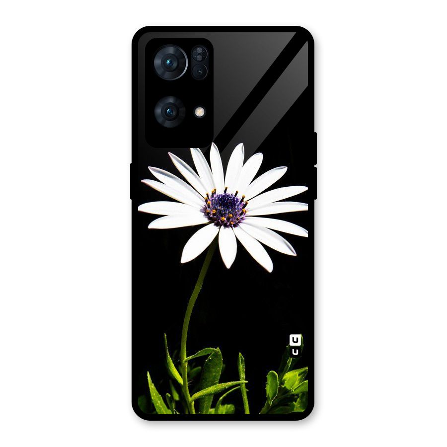 Flower White Spring Glass Back Case for Oppo Reno7 Pro 5G