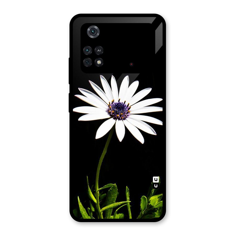 Flower White Spring Glass Back Case for Poco M4 Pro 4G