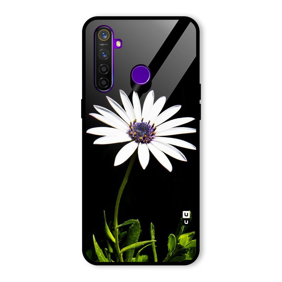 Flower White Spring Glass Back Case for Realme 5 Pro