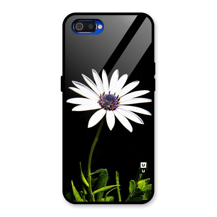 Flower White Spring Glass Back Case for Realme C2