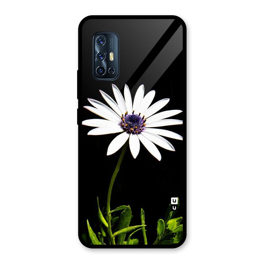 Flower White Spring Glass Back Case for Vivo V17