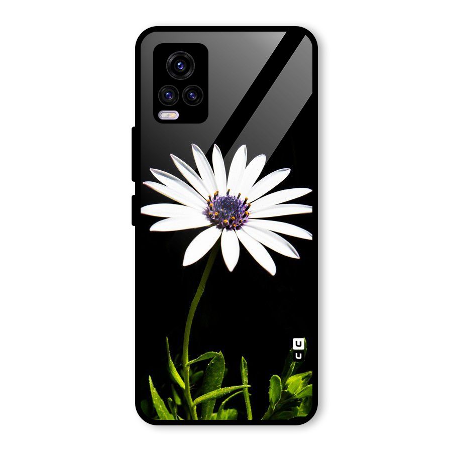 Flower White Spring Glass Back Case for Vivo V20