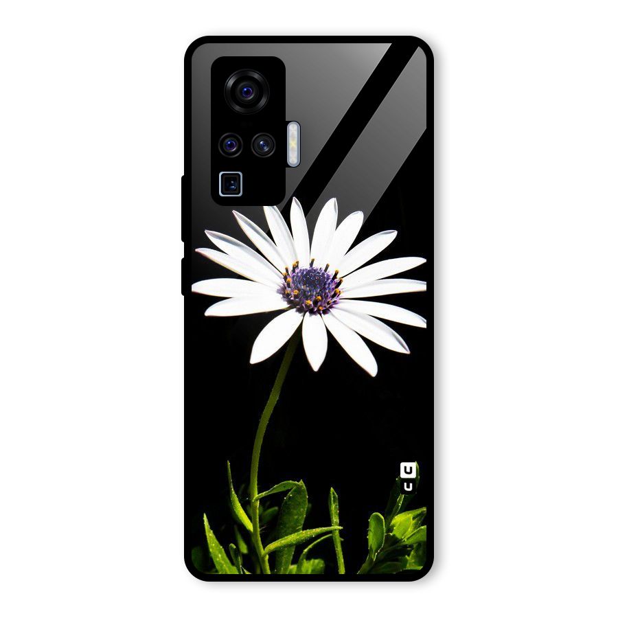 Flower White Spring Glass Back Case for Vivo X50 Pro