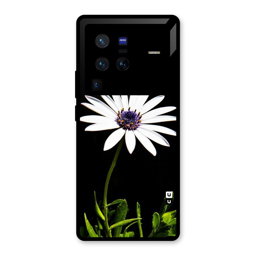 Flower White Spring Glass Back Case for Vivo X80 Pro