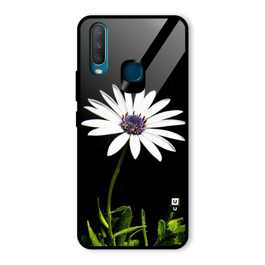 Flower White Spring Glass Back Case for Vivo Y17