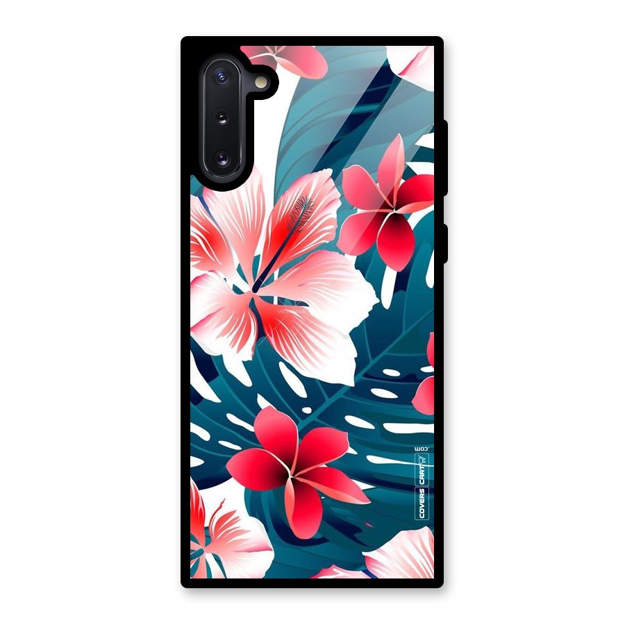 Flower design Glass Back Case for Galaxy Note 10