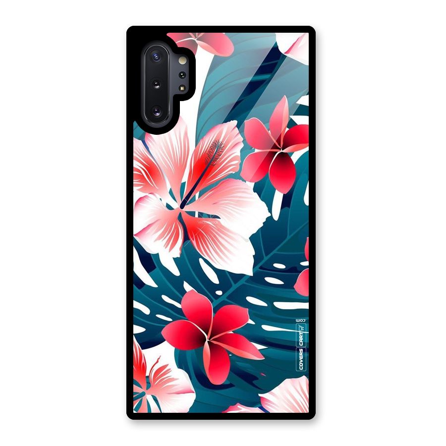 Flower design Glass Back Case for Galaxy Note 10 Plus