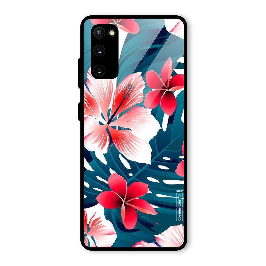 Flower design Glass Back Case for Galaxy S20 FE 5G