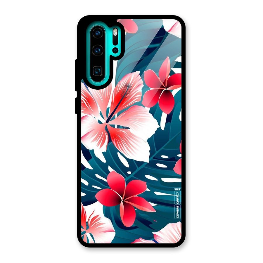 Flower design Glass Back Case for Huawei P30 Pro