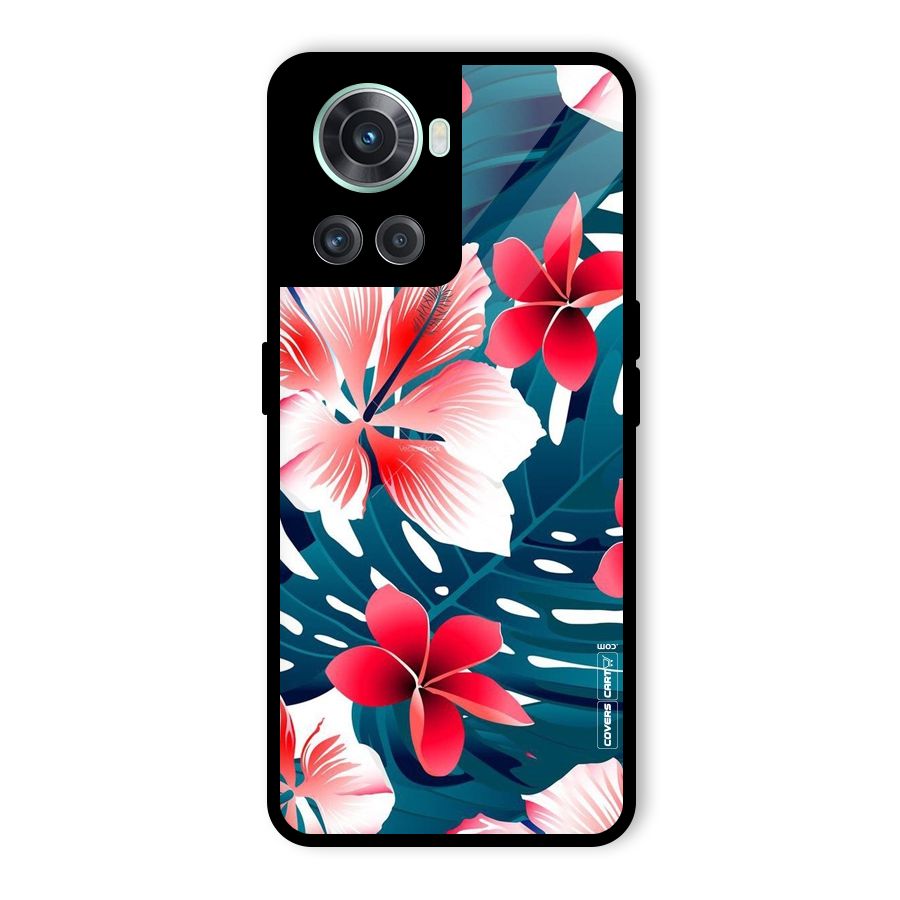 Flower design Glass Back Case for OnePlus 10R