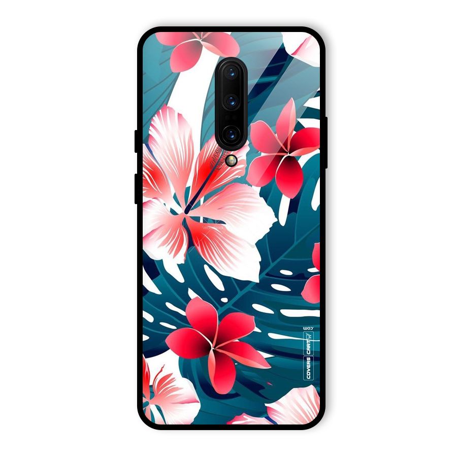 Flower design Glass Back Case for OnePlus 7 Pro