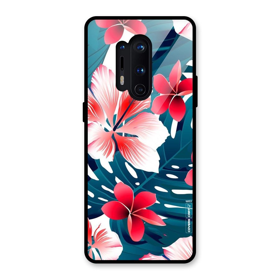 Flower design Glass Back Case for OnePlus 8 Pro